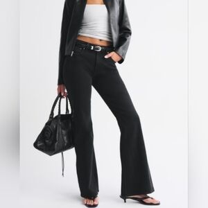 Abercrombie & Fitch Jeans Black Flare Curve Love Size 26 NEW